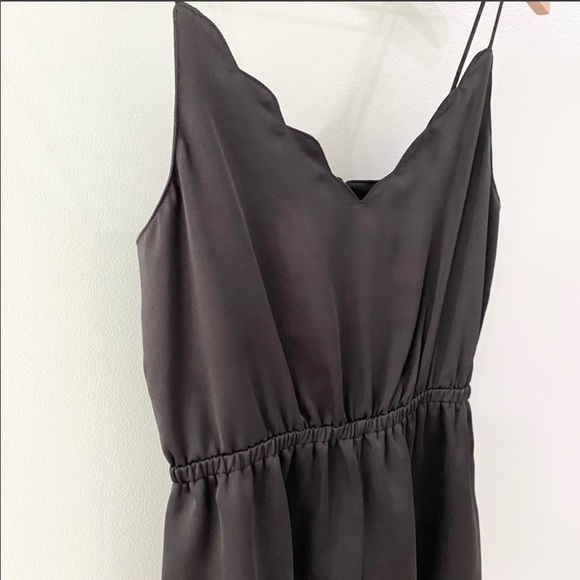 Topshop Scallop Detail Spaghetti Strap Romper Size 6 - Picture 4 of 8